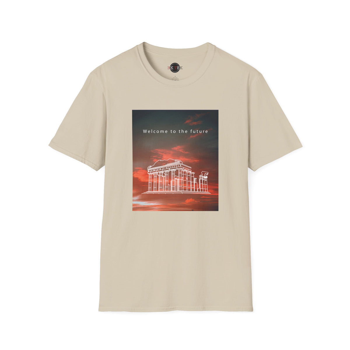 Vaporwave Roman Ruins Shirt in Sand