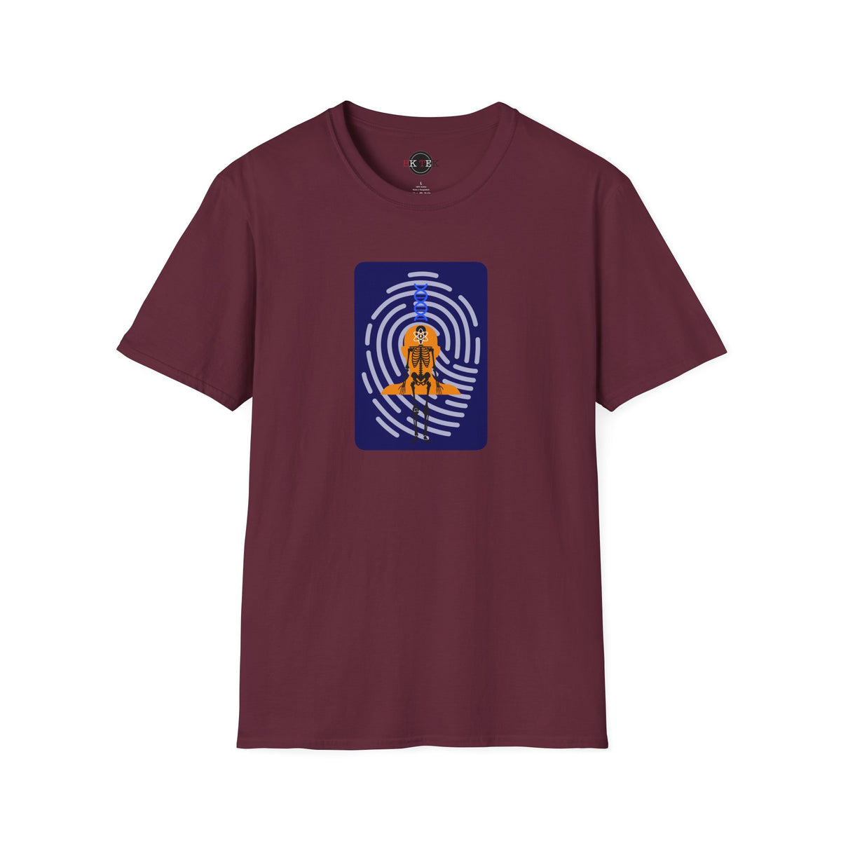 Human Blueprint Shirt in Maroon