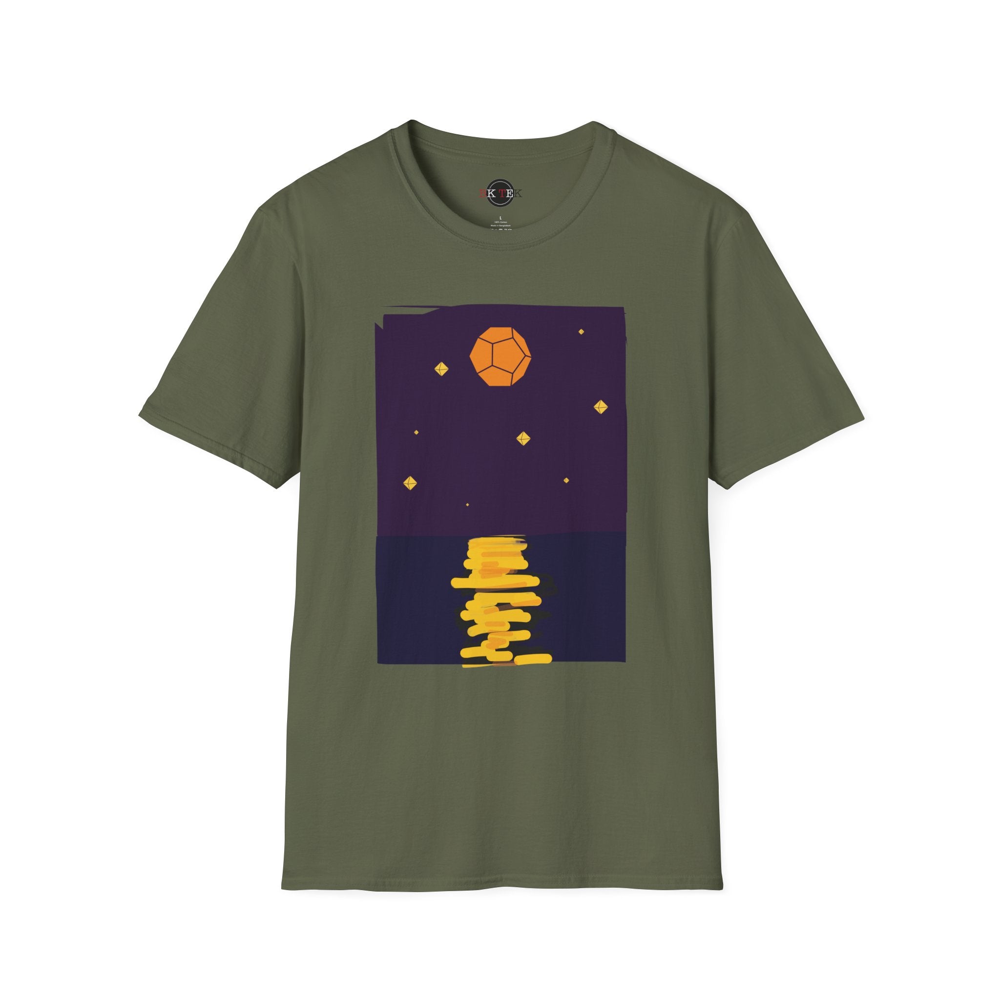Golden Moon Reflection