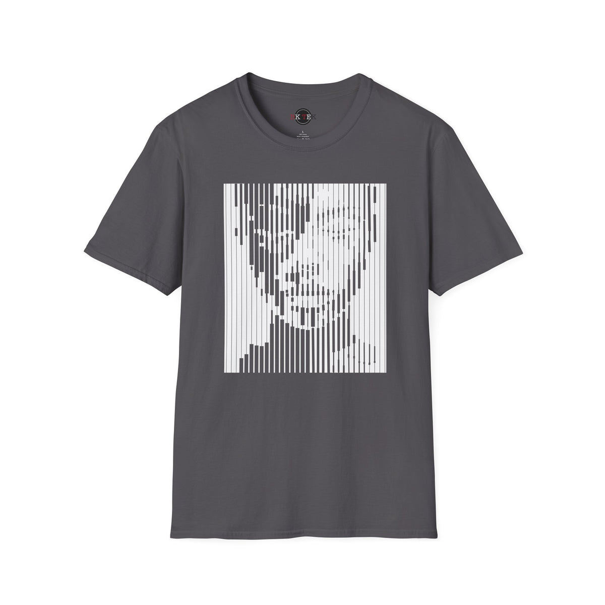 Optical Portrait Shirt in Charcoal