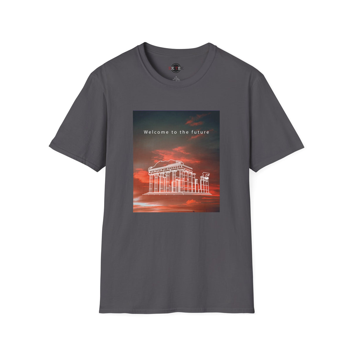 Vaporwave Roman Ruins Shirt in Charcoal