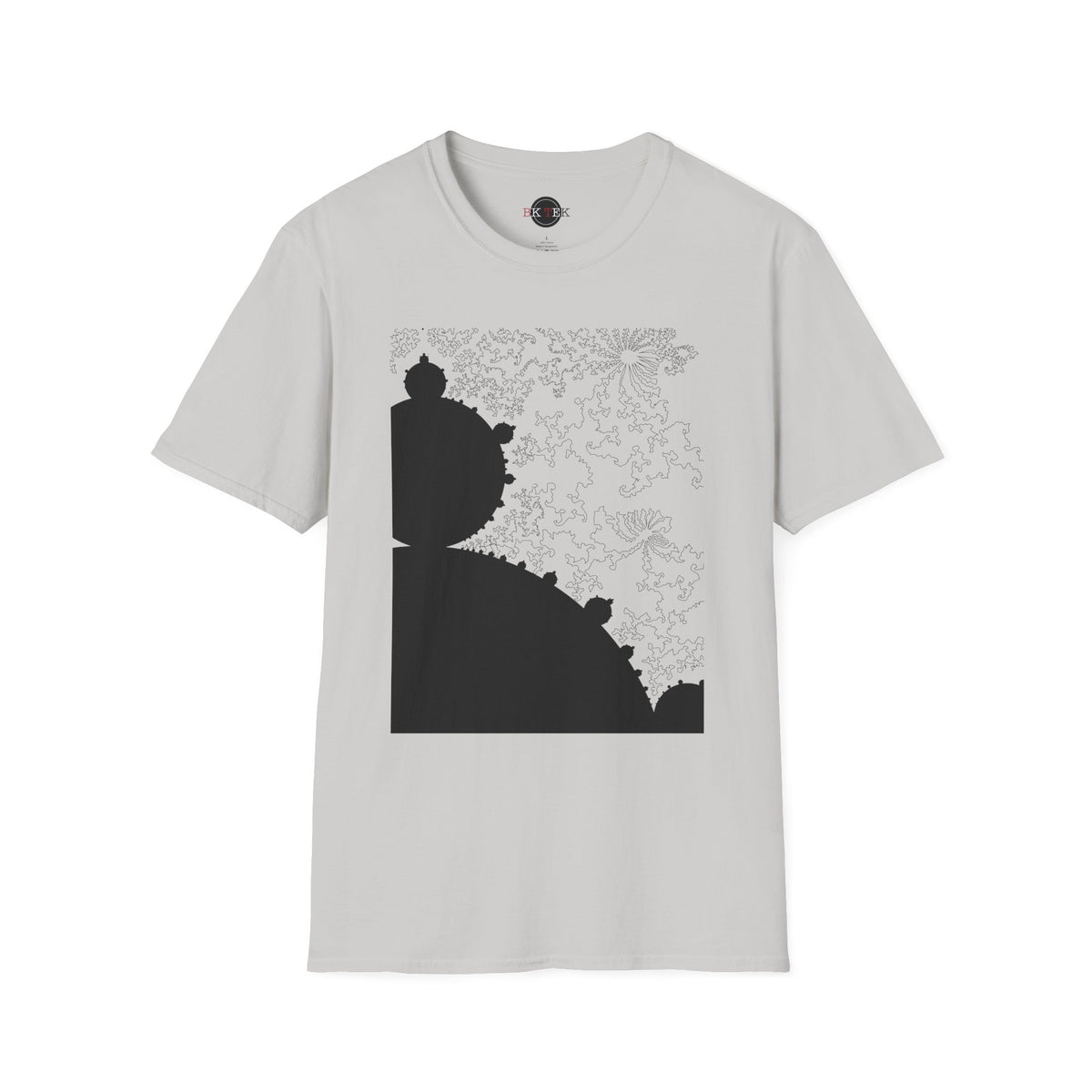 Mandelbrot Fractal Shirt in Ice Grey