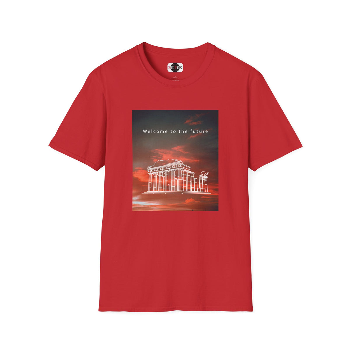 Vaporwave Roman Ruins Shirt in Red