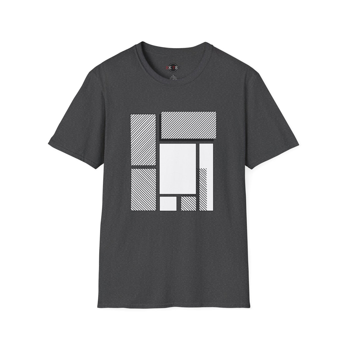 Minimalist Abstract Geometric Shirt in Dark Heather