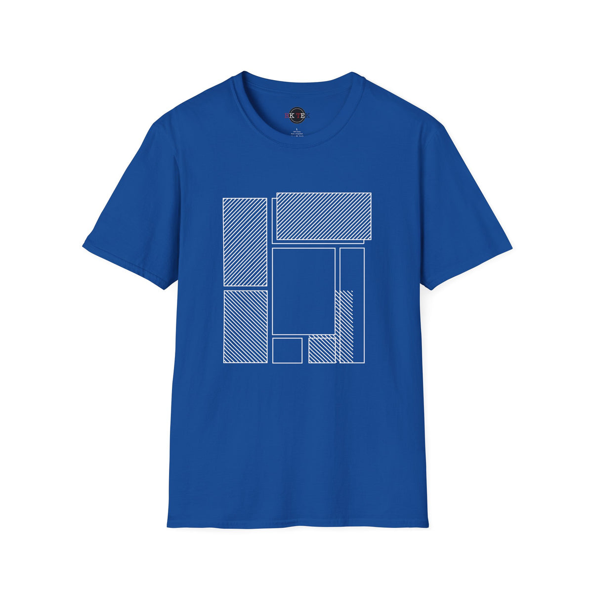 Minimalist Abstract Geometric Shirt in Royal