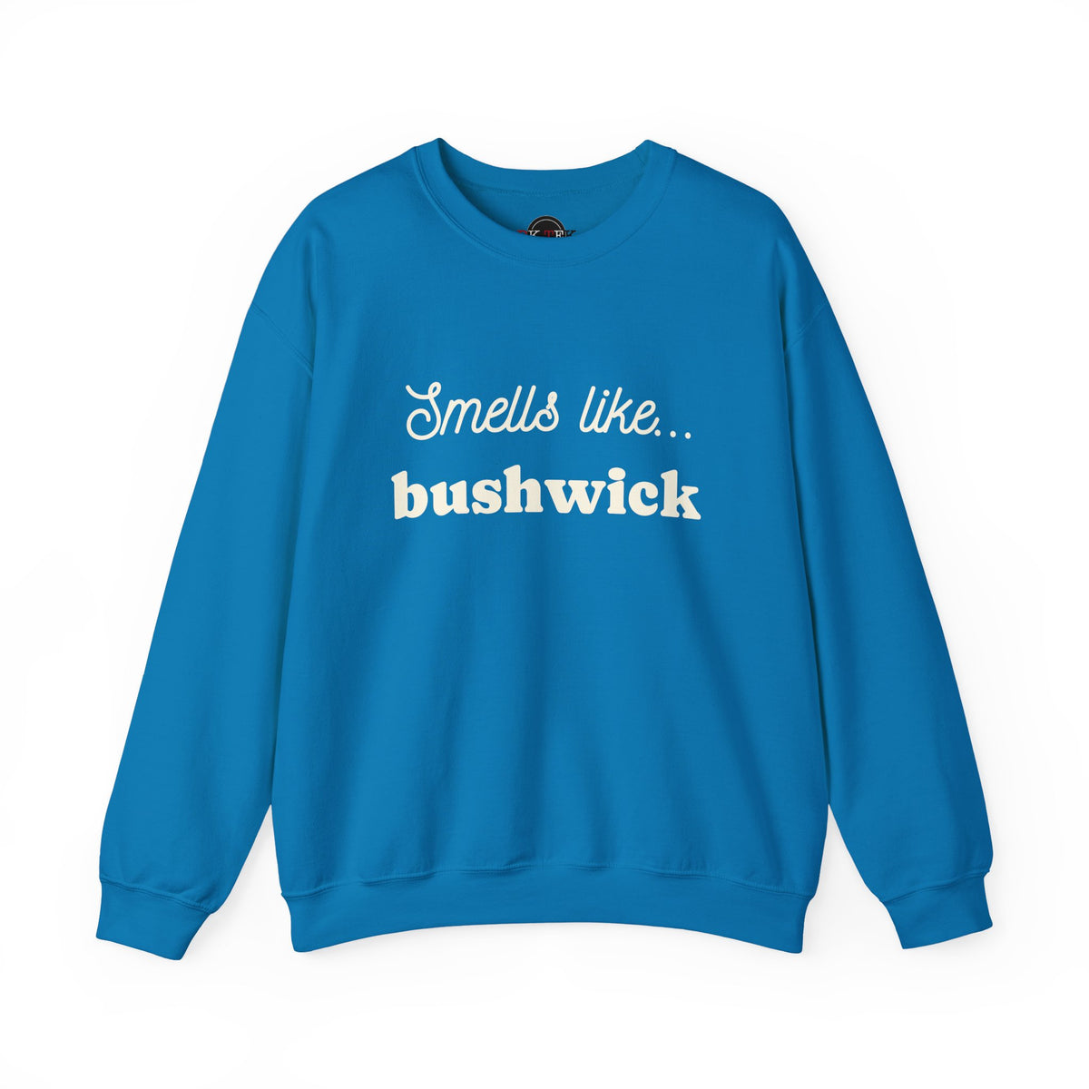 Sapphire Smells Like Bushwick graphic crewneck sweatshirt