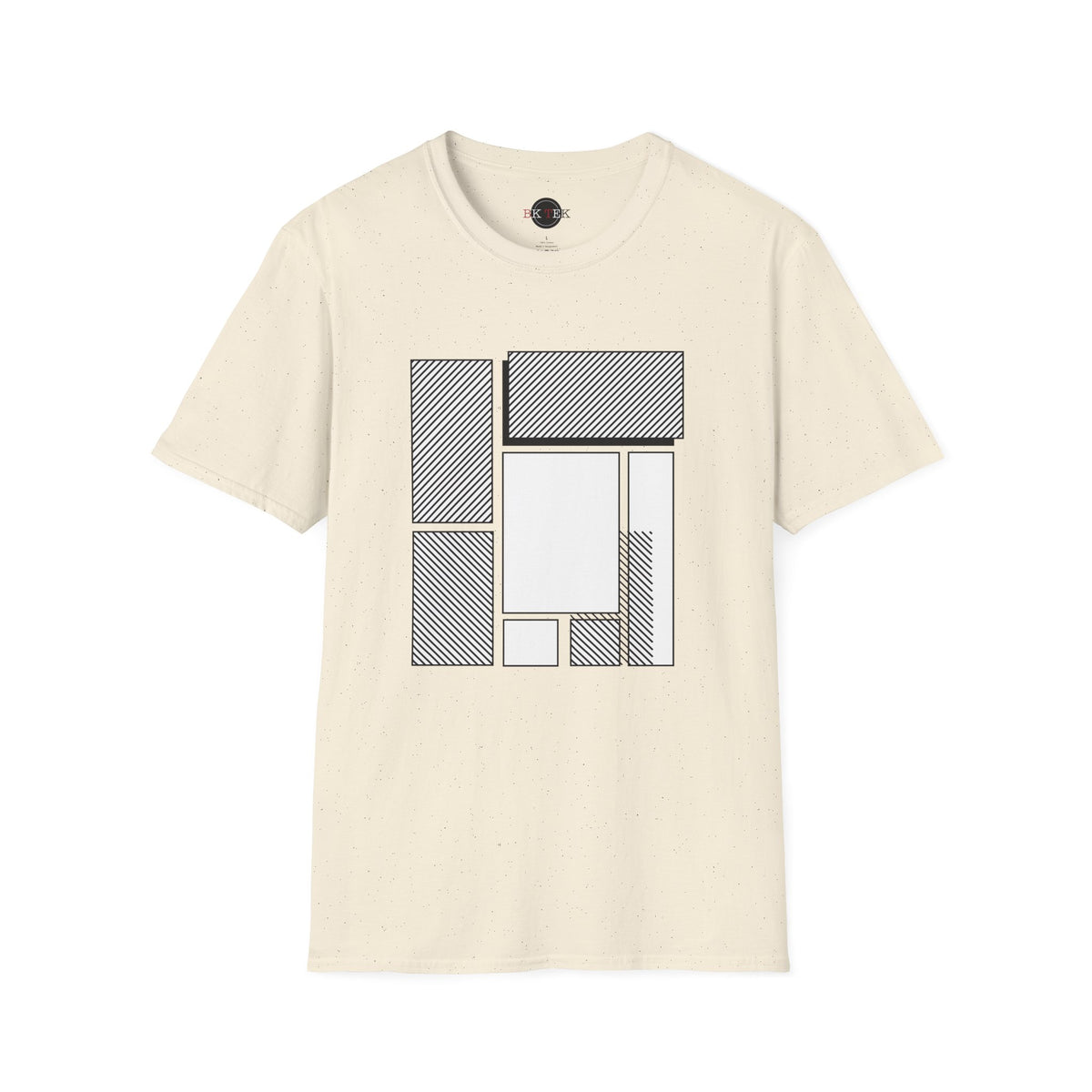 Minimalist Abstract Geometric Shirt in Natural