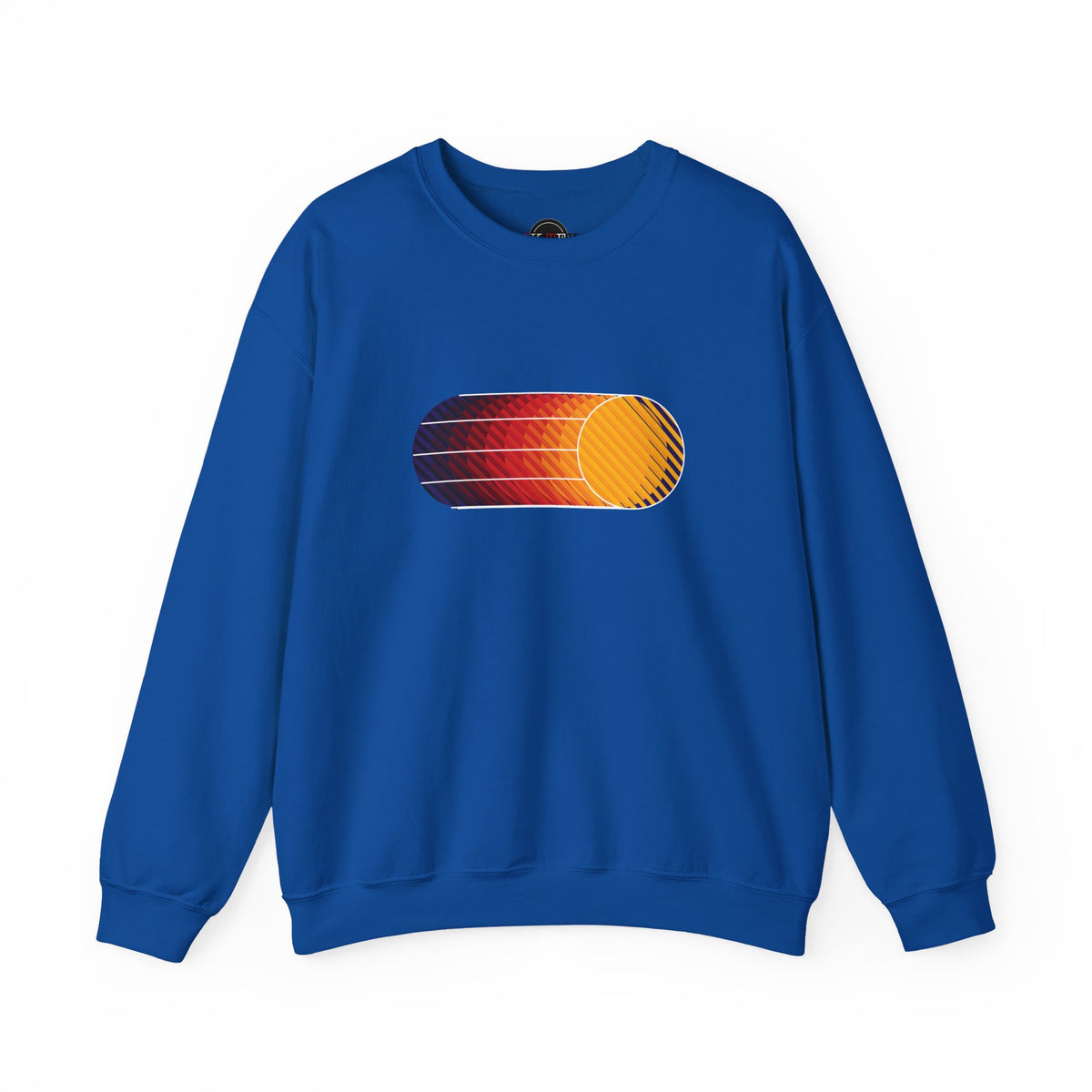 Royal Retro Sunset graphic crewneck sweatshirt