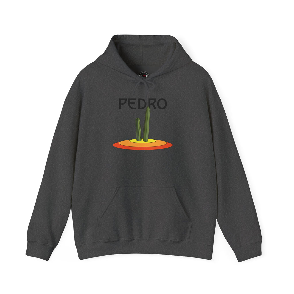 Pedro Cactus Hoodie in Dark Heather
