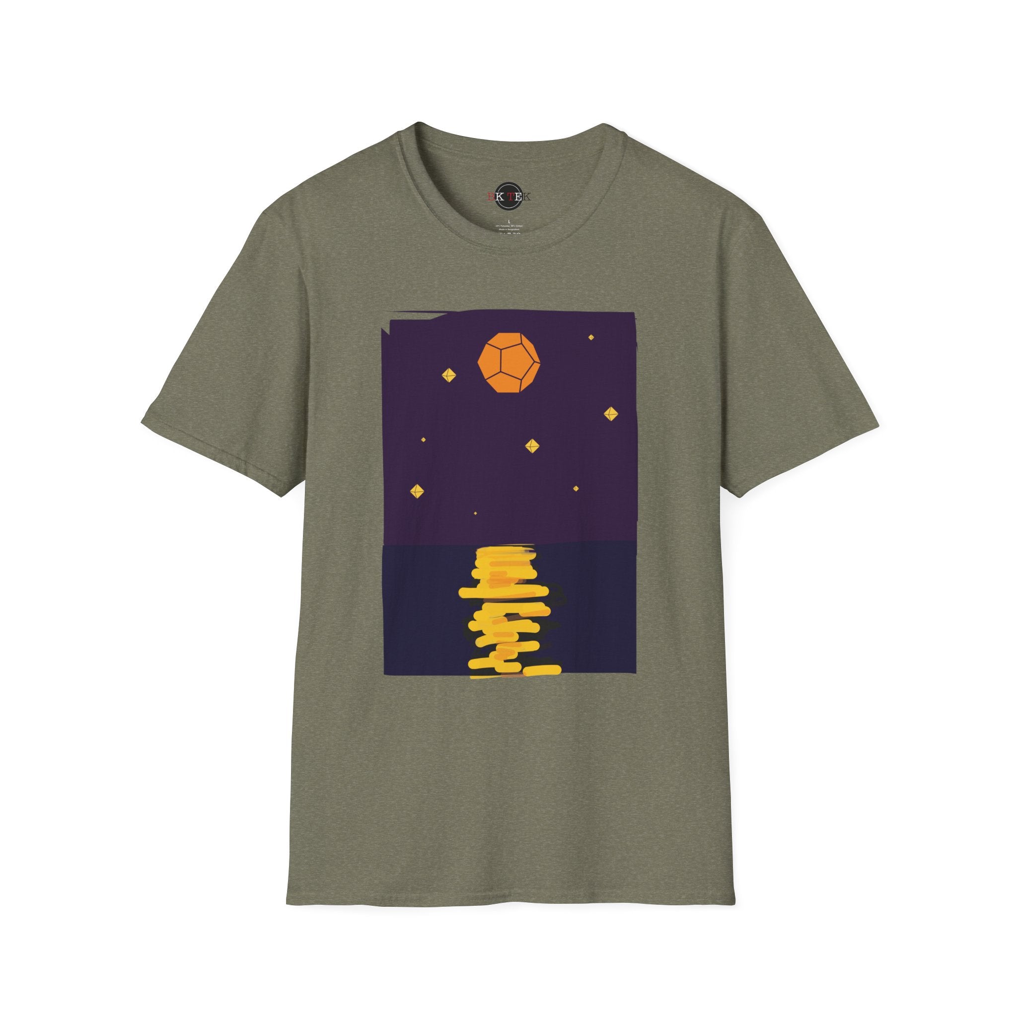 Golden Moon Reflection