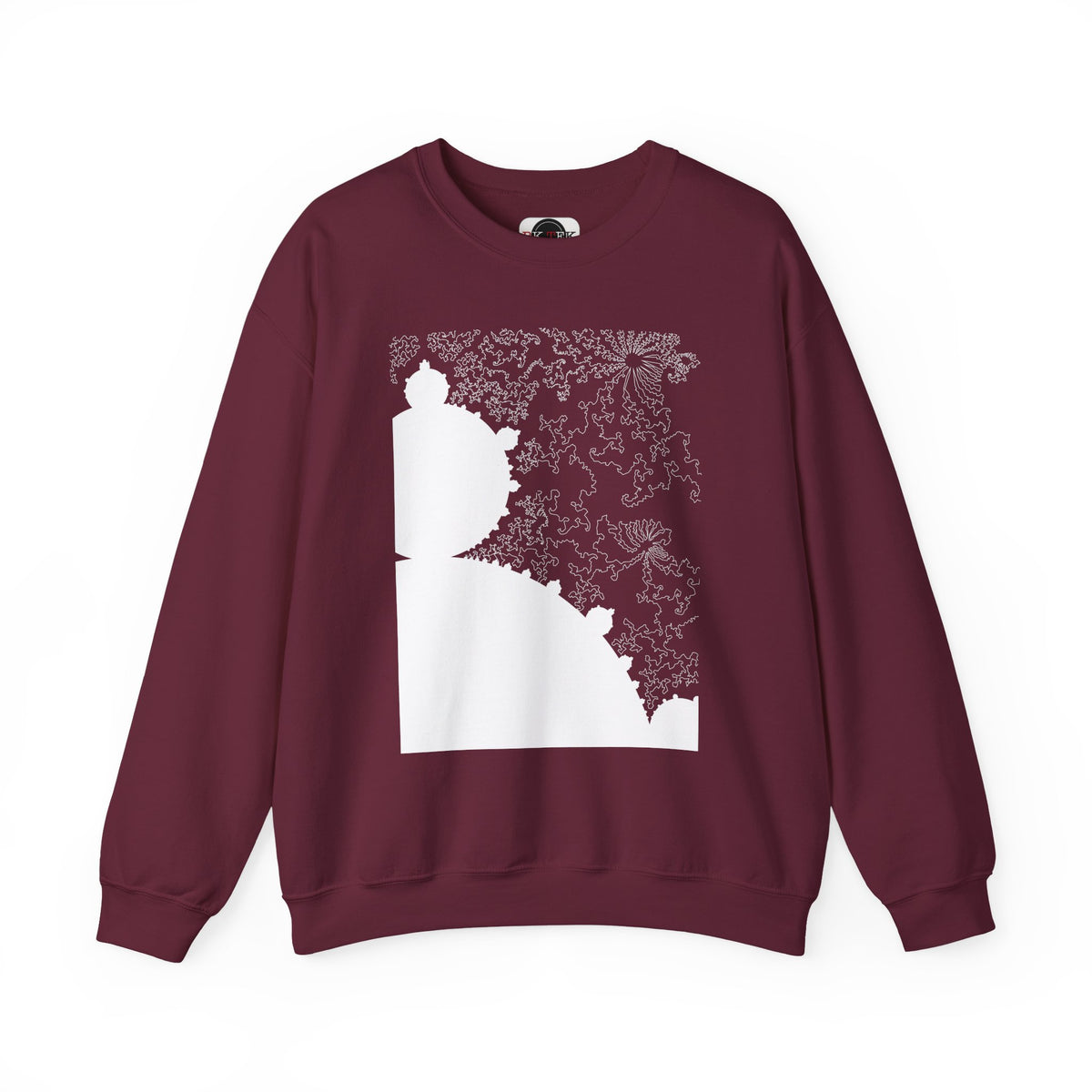 Mandelbrot Fractal Sweatshirt in Maroon