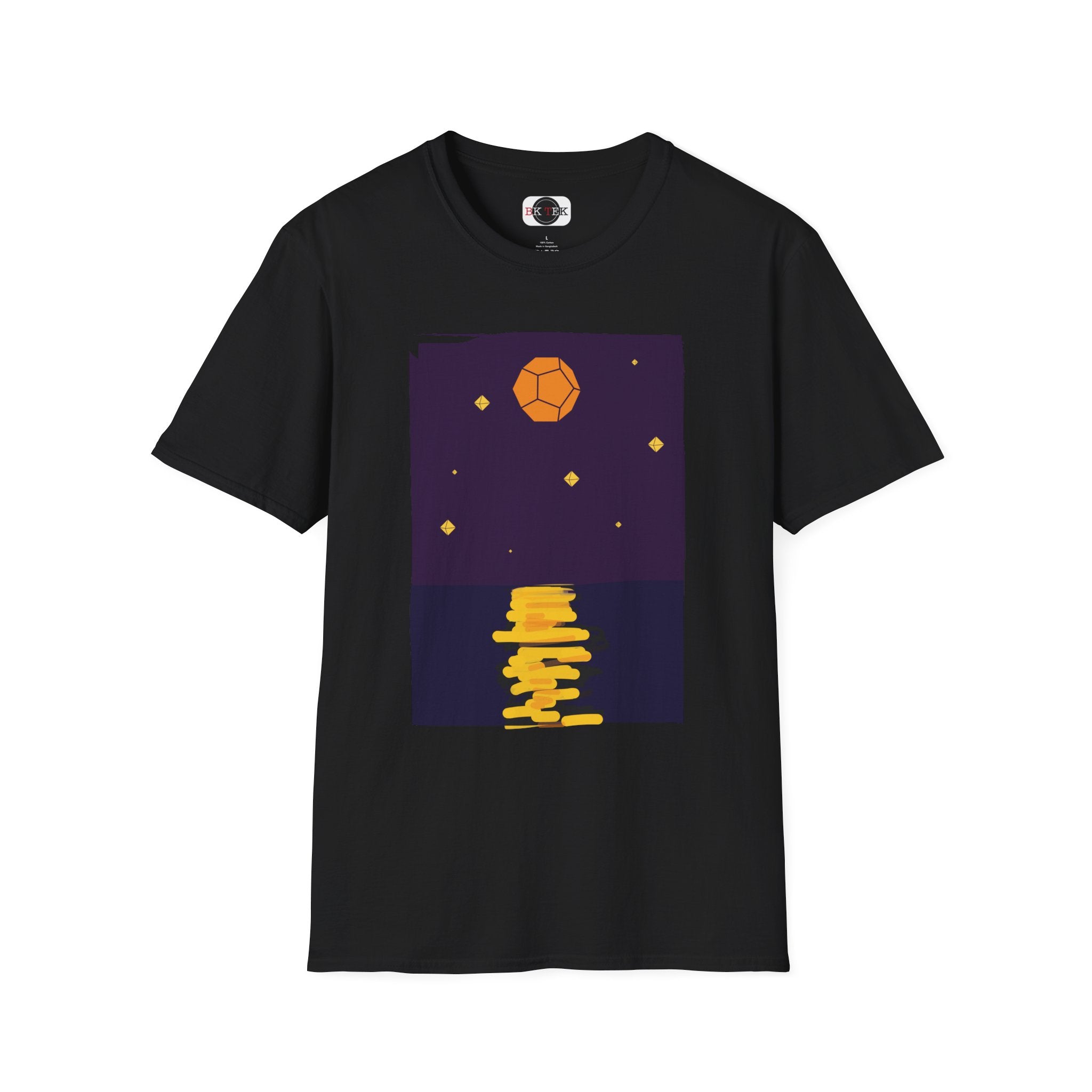 Golden Moon Reflection