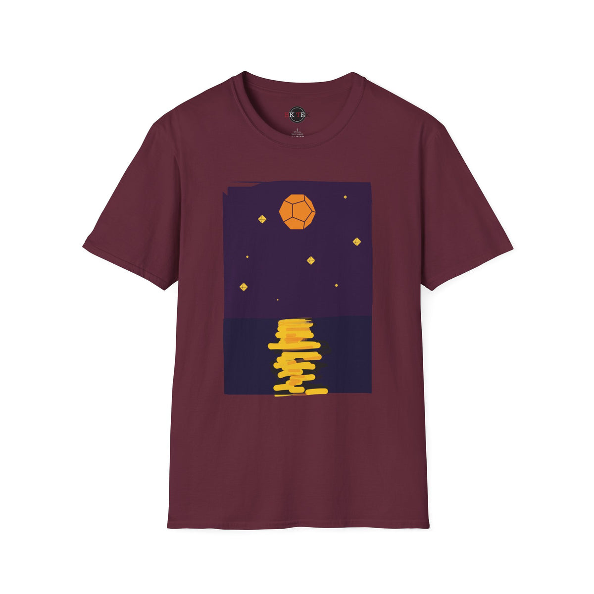 Golden Moon Reflection Shirt in Maroon