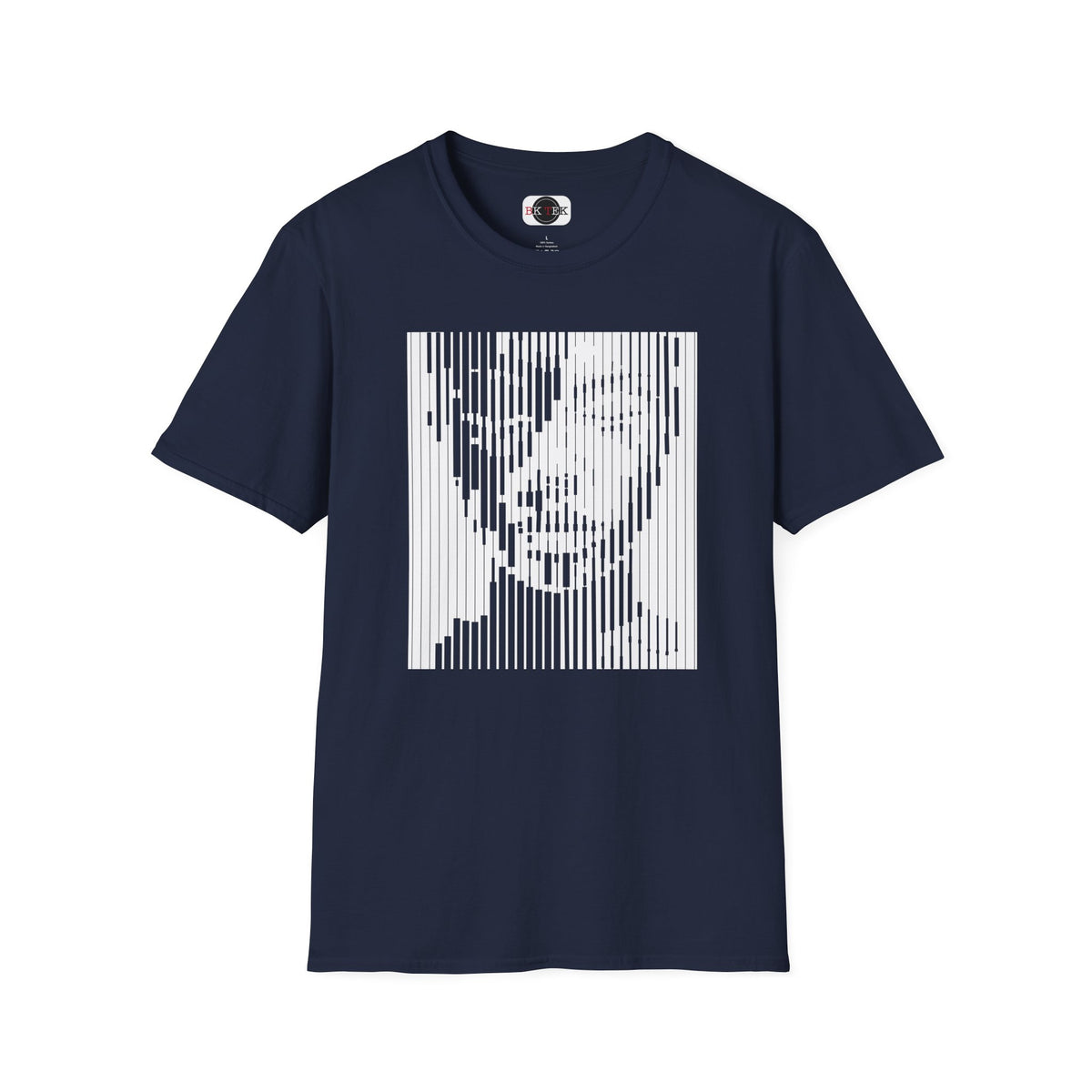 Optical Portrait Shirt in Navy