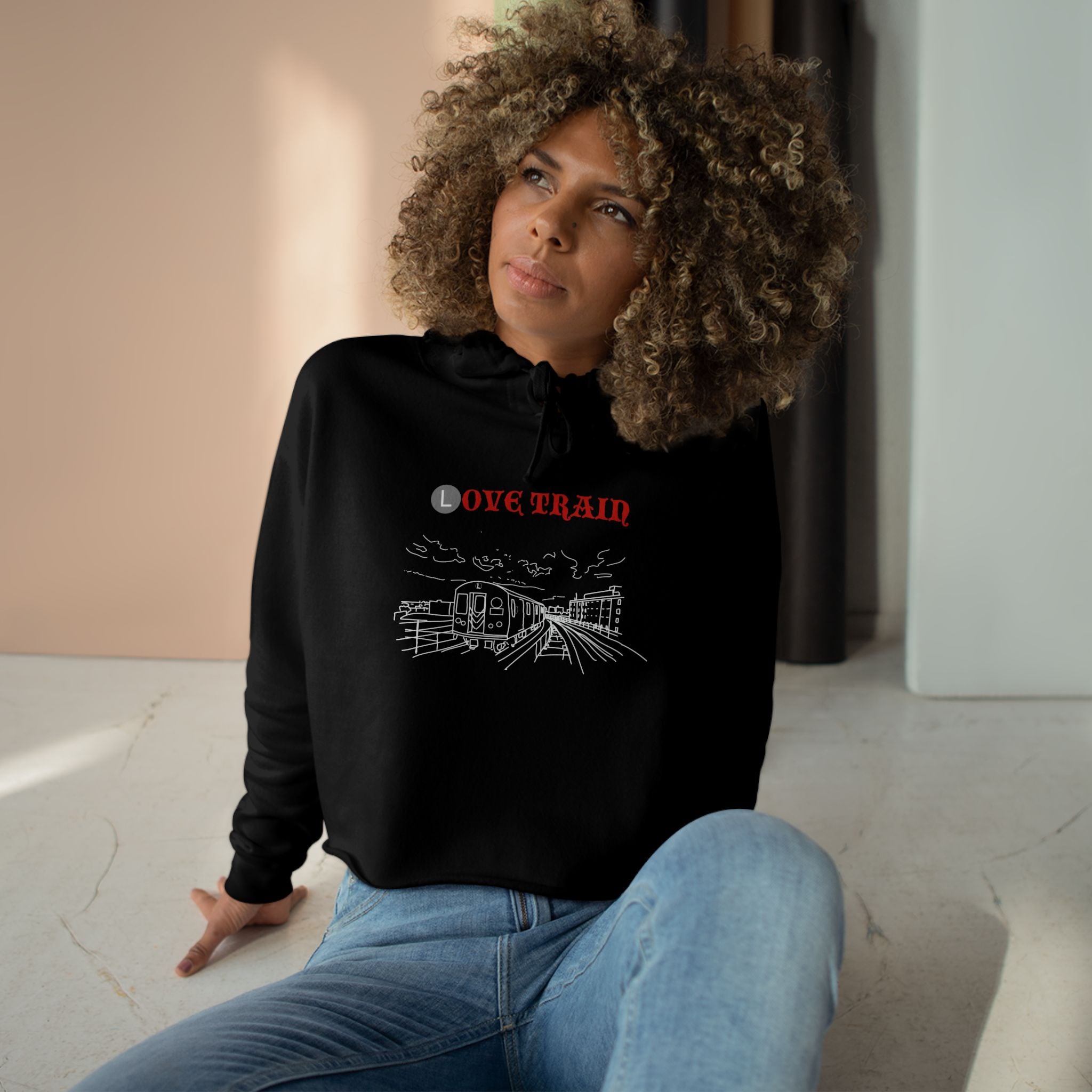 Love Train Crop Hoodie