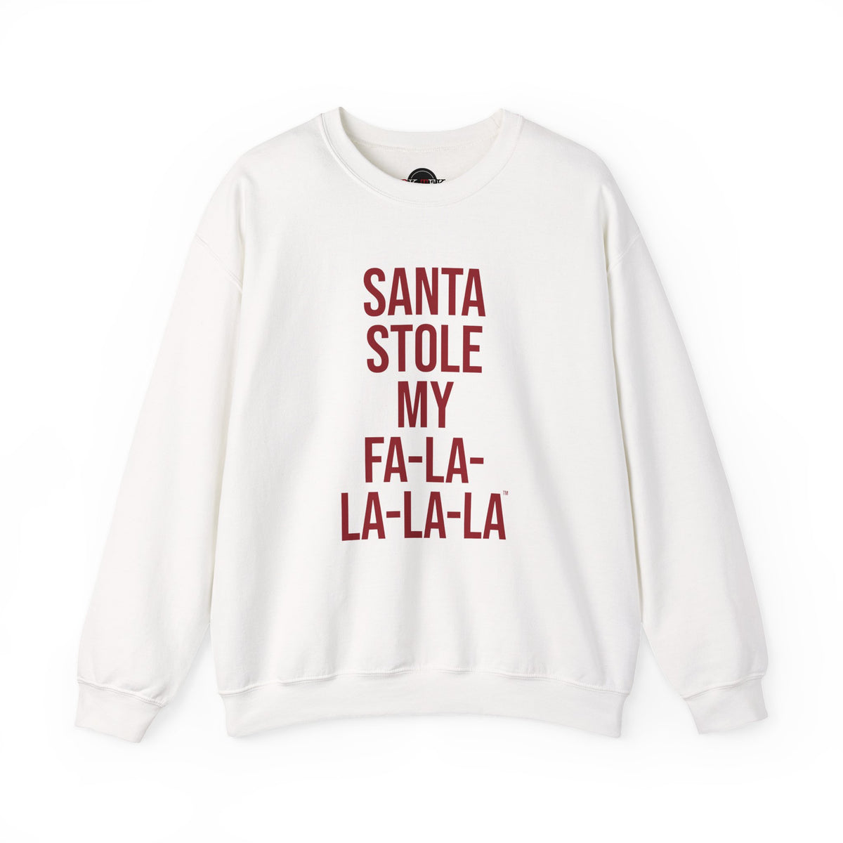 Santa Stole My Fa-La-La-La-La Sweatshirt in White