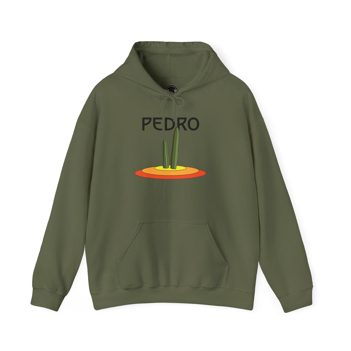 Pedro Cactus Hoodie in Military Green