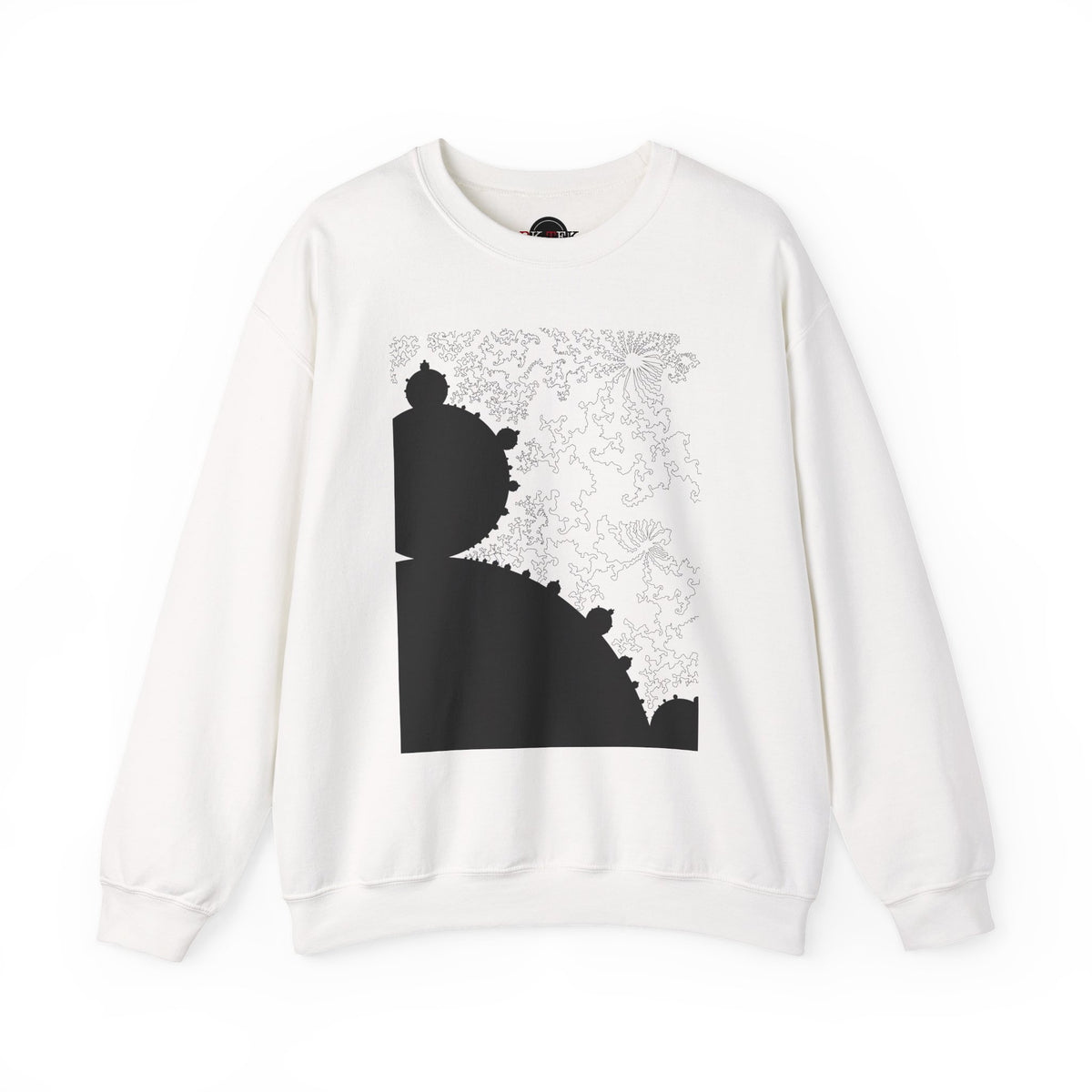 Mandelbrot Fractal Sweatshirt in White