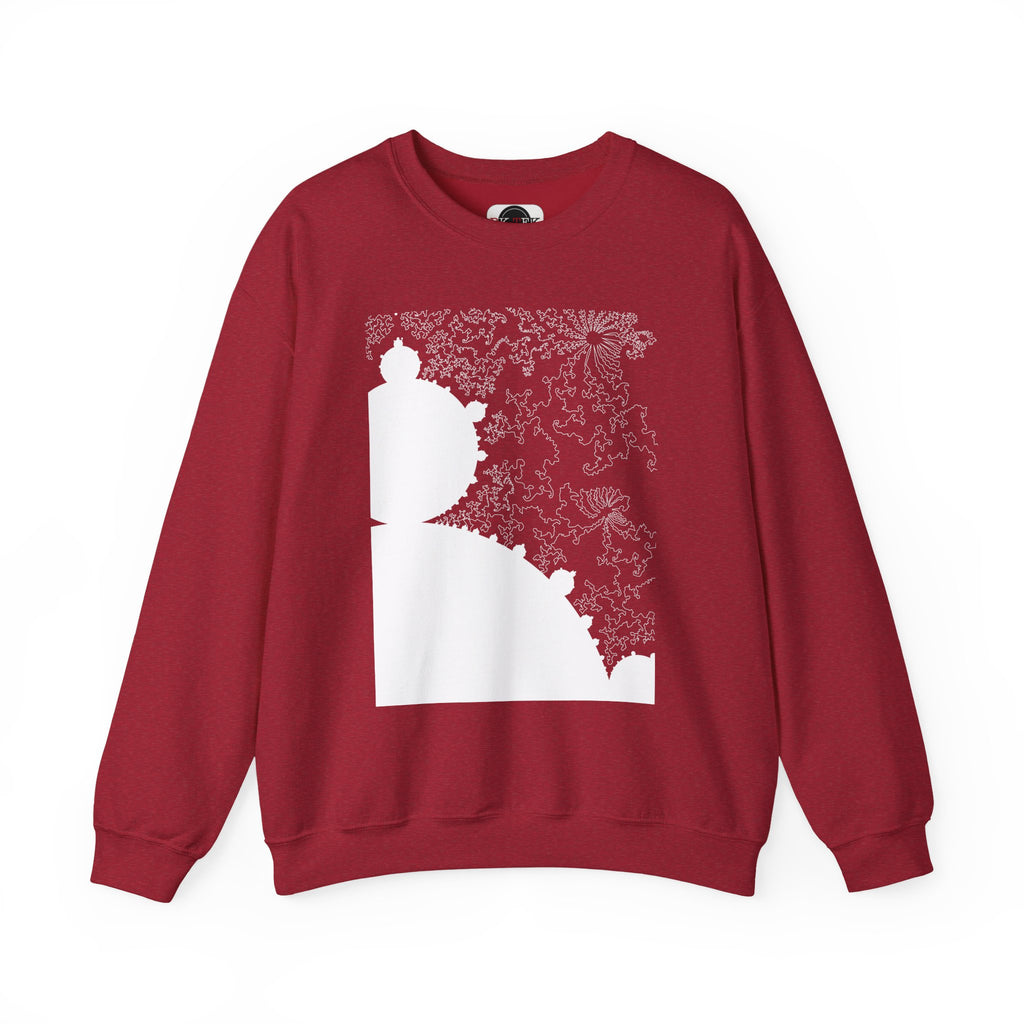 Mandelbrot Fractal Sweatshirt in Antique Cherry Red