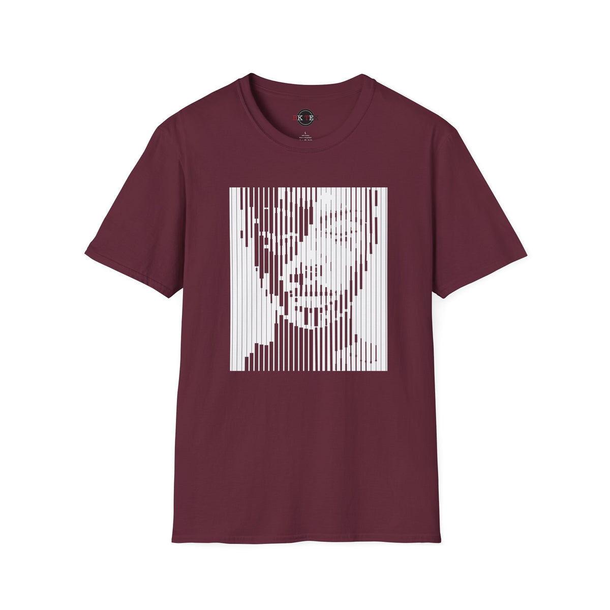 Optical Portrait Shirt in Maroon