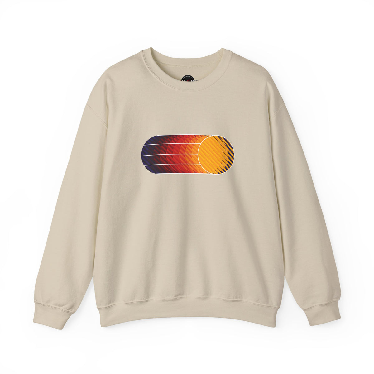 Sand Retro Sunset graphic crewneck sweatshirt