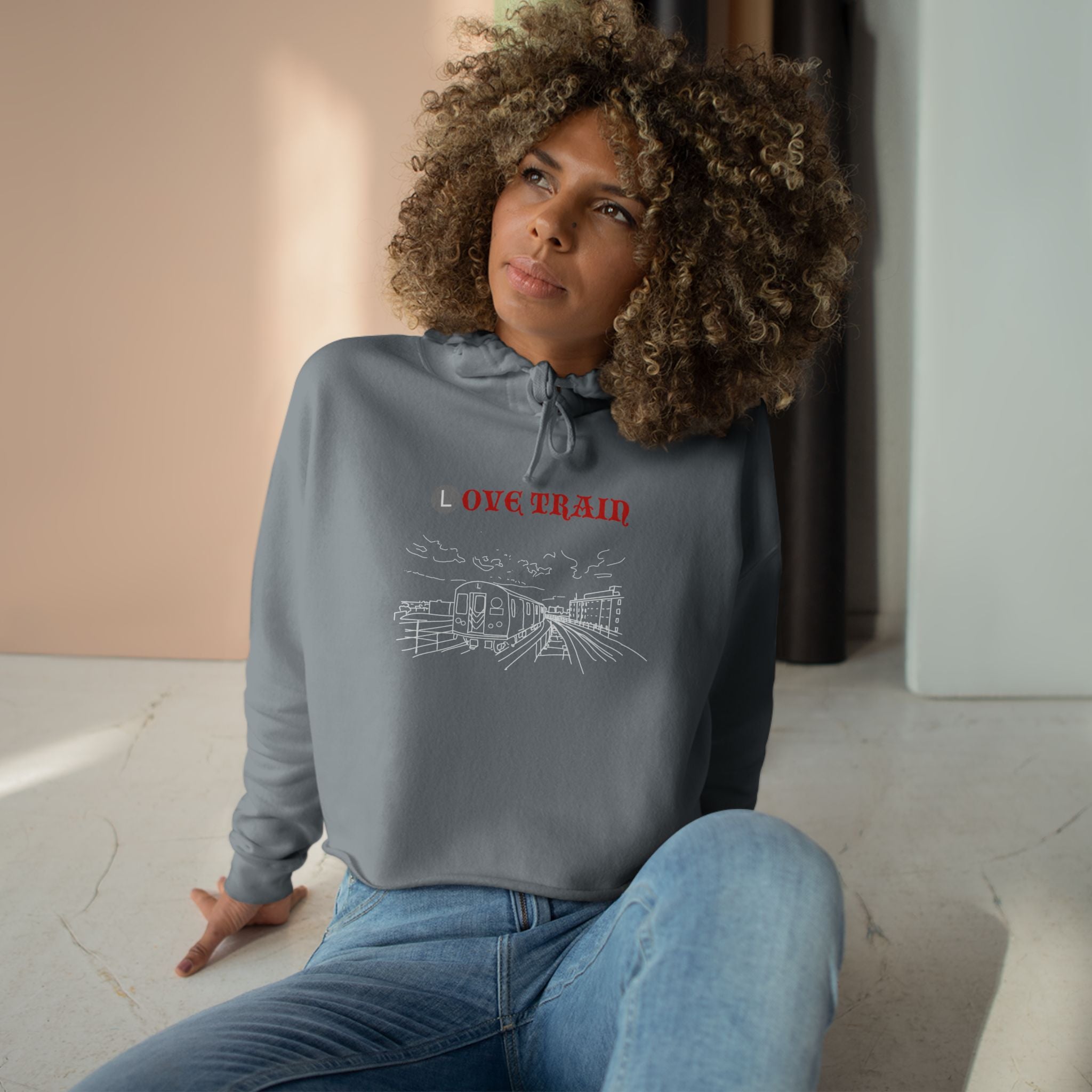 Love Train Crop Hoodie