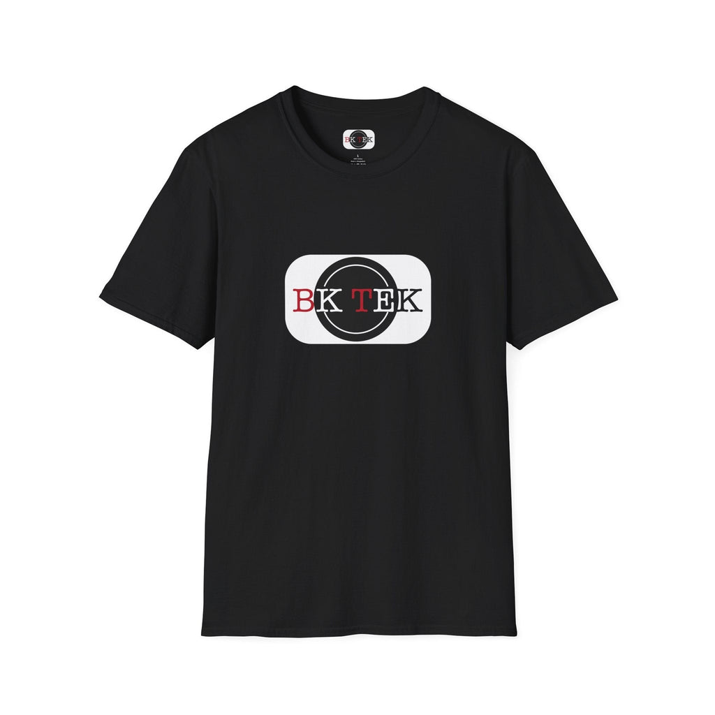 Black BkTek graphic shirt on a clean white background
