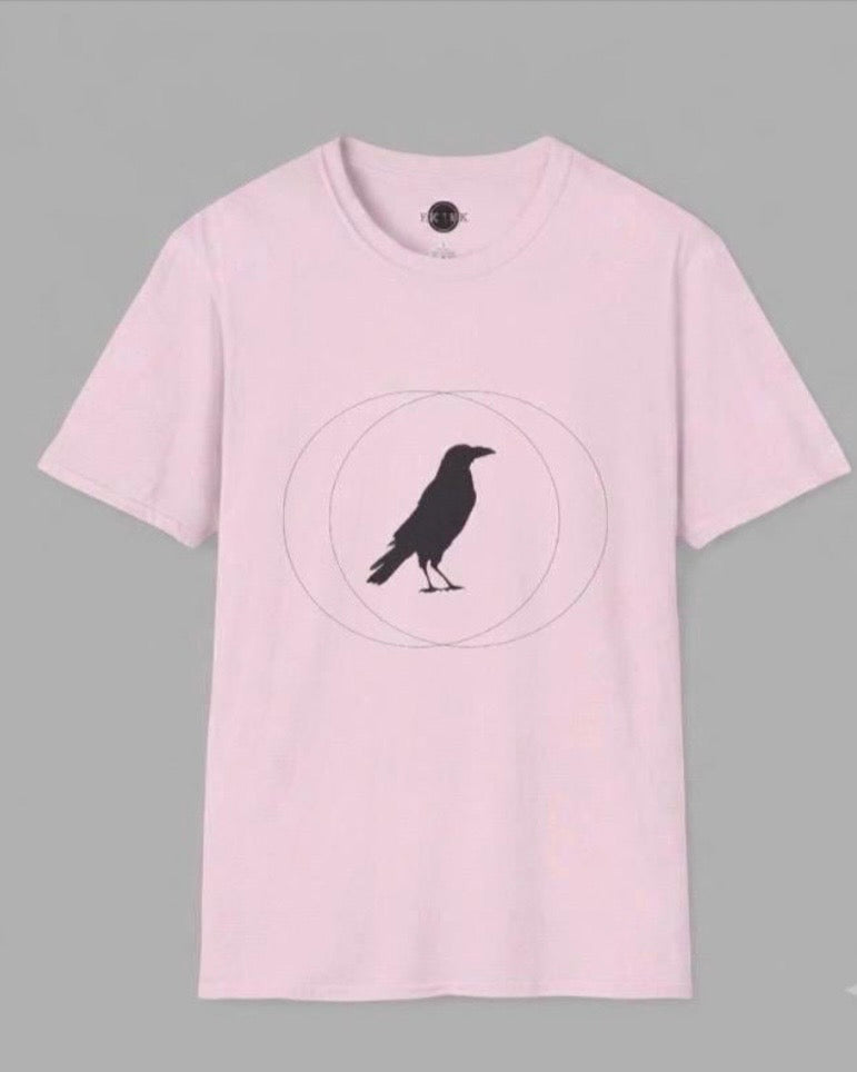 Light Pink Wise Crow graphic T-shirt
