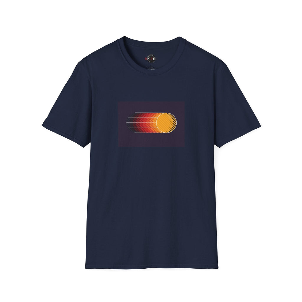 Dynamic Abstract geometric graphic T-shirt in Navy