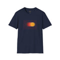 Dynamic Abstract geometric graphic T-shirt in Navy
