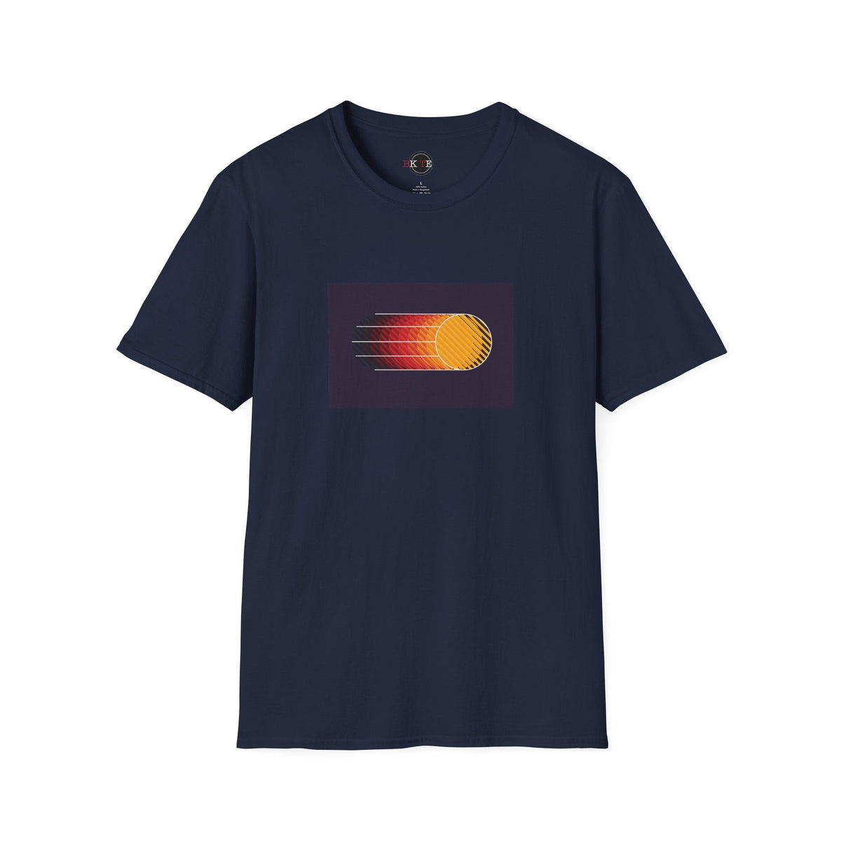 Dynamic Abstract geometric graphic T-shirt in Navy