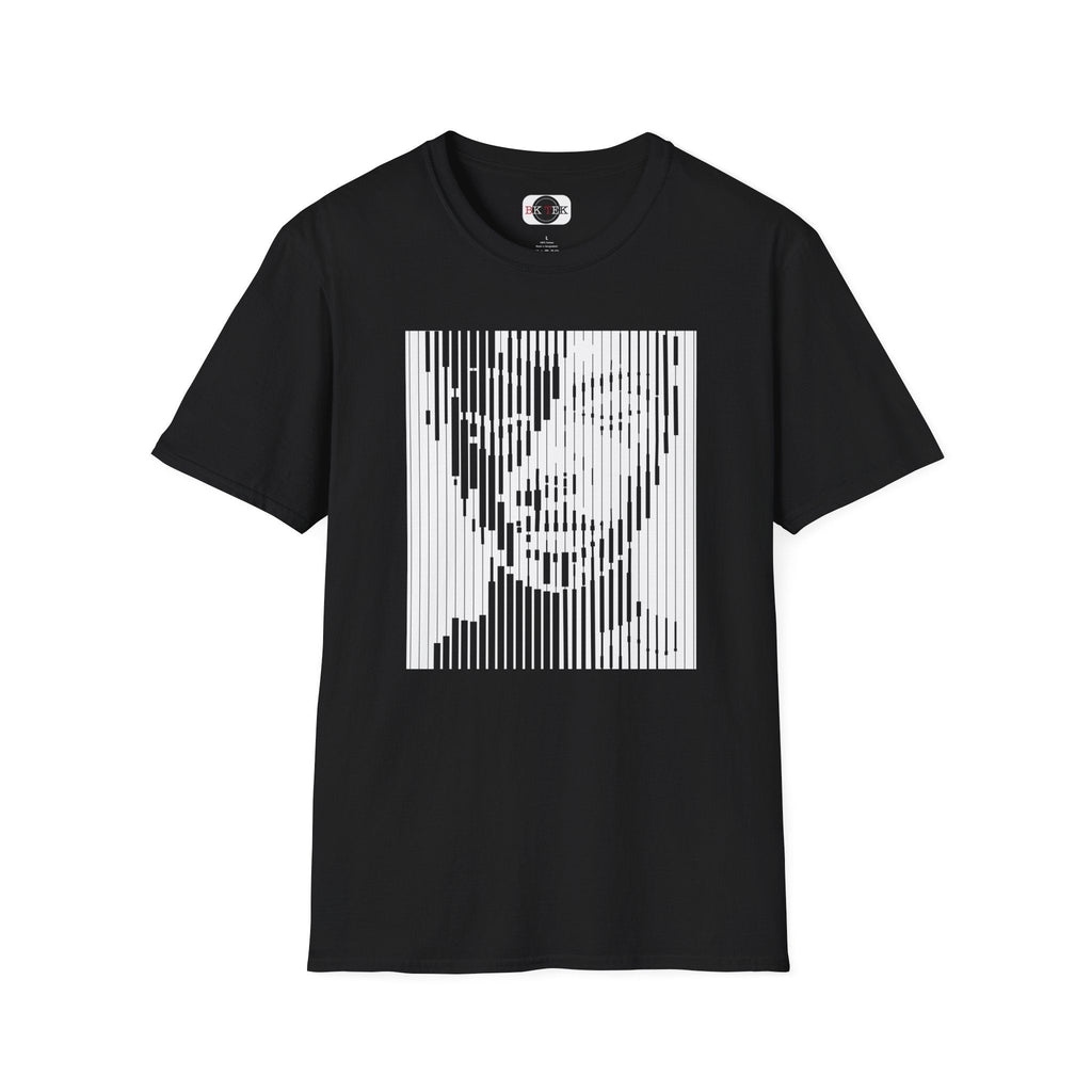 Face Paint abstract portrait graphic T-shirt in Black