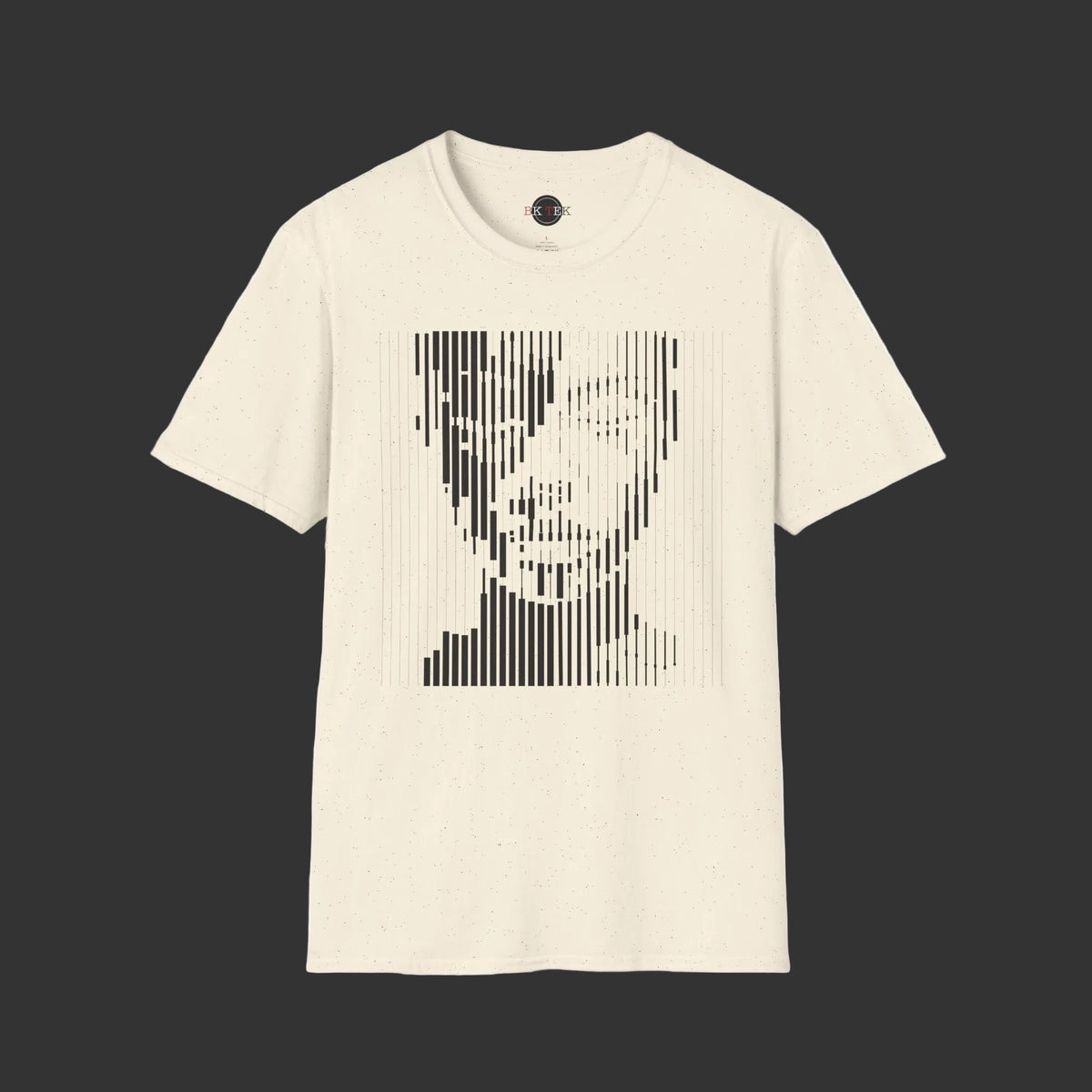 Face Paint abstract portrait graphic T-shirt in Natural