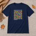 NYC Puzzle T-shirt in Navy styled in an autumn flat lay