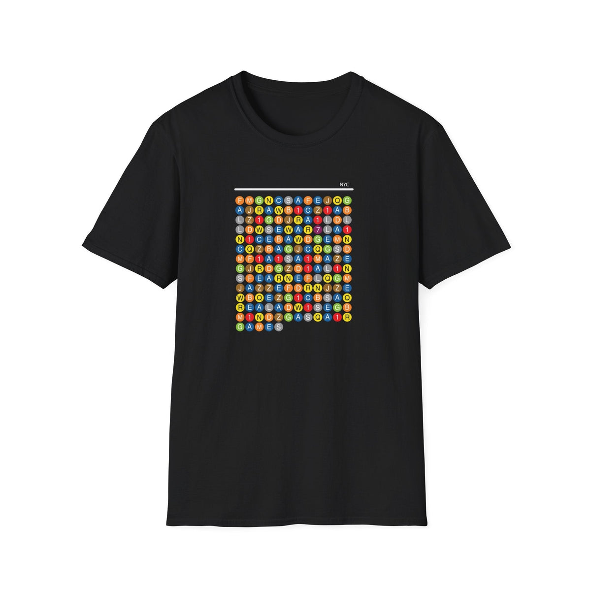 NYC Puzzle T-shirt in Black