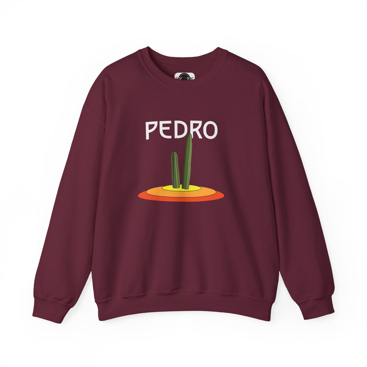 Maroon Pedro cactus graphic crewneck sweatshirt