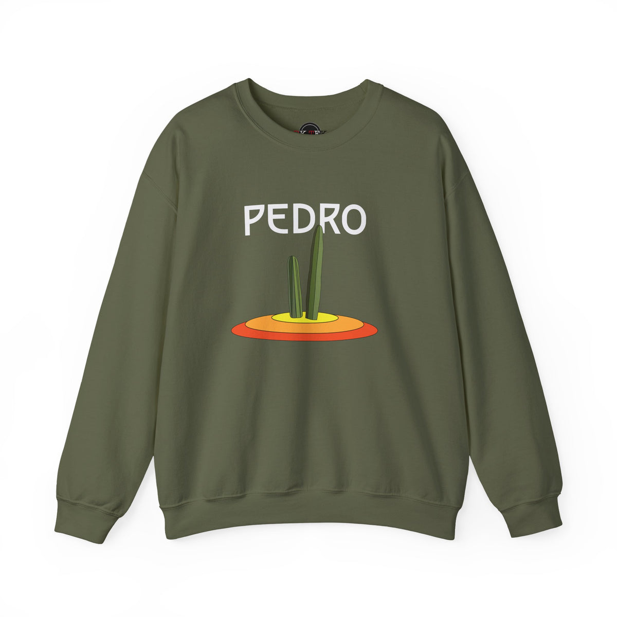 Military Green Pedro cactus graphic crewneck sweatshirt