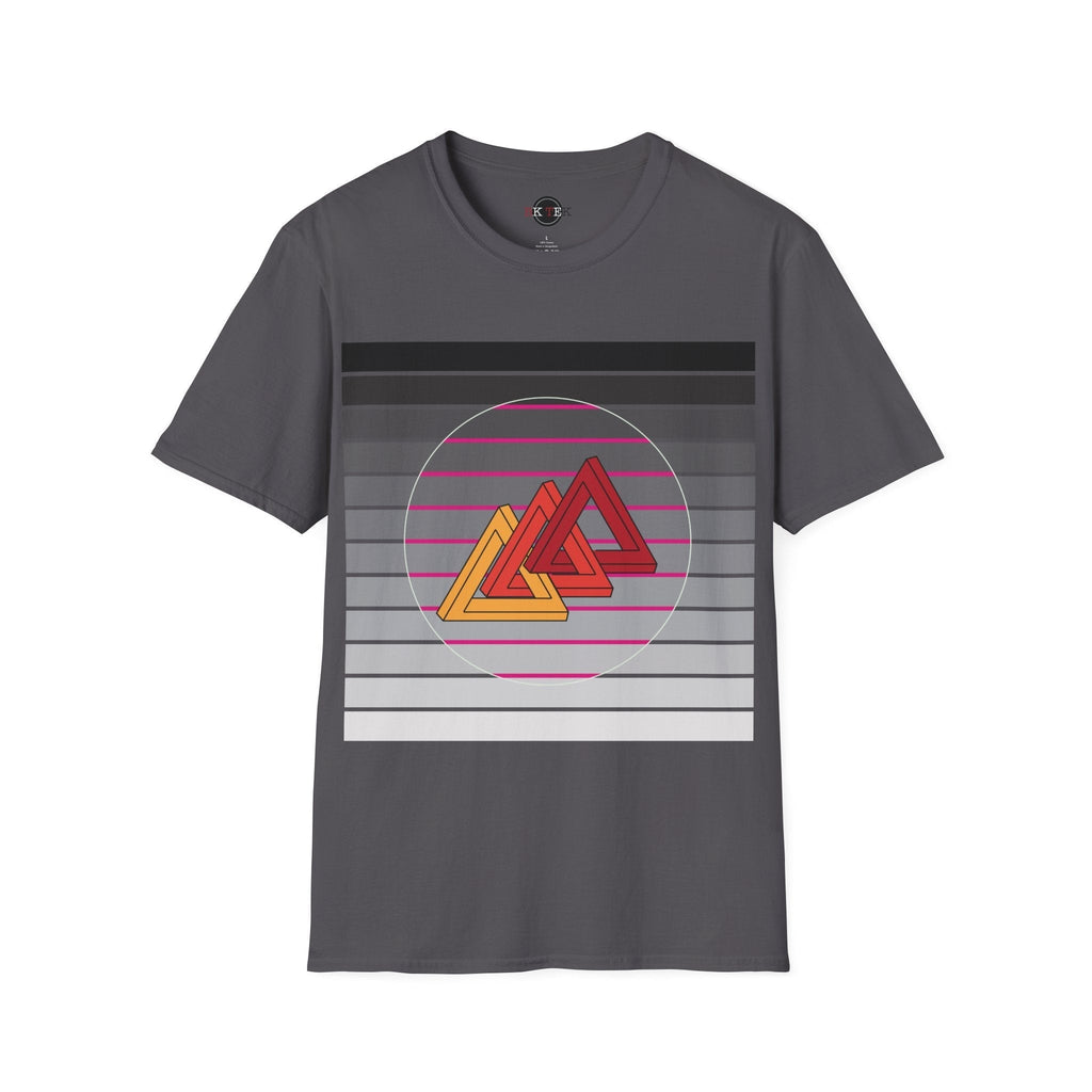 Retro Impossible Link mathematical graphic T-shirt in Black
