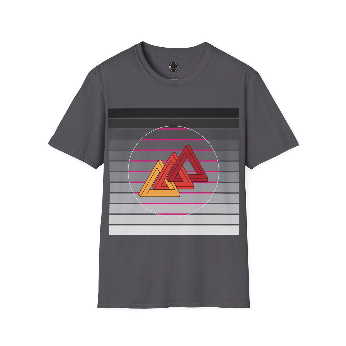 Retro Impossible Link mathematical graphic T-shirt in Black