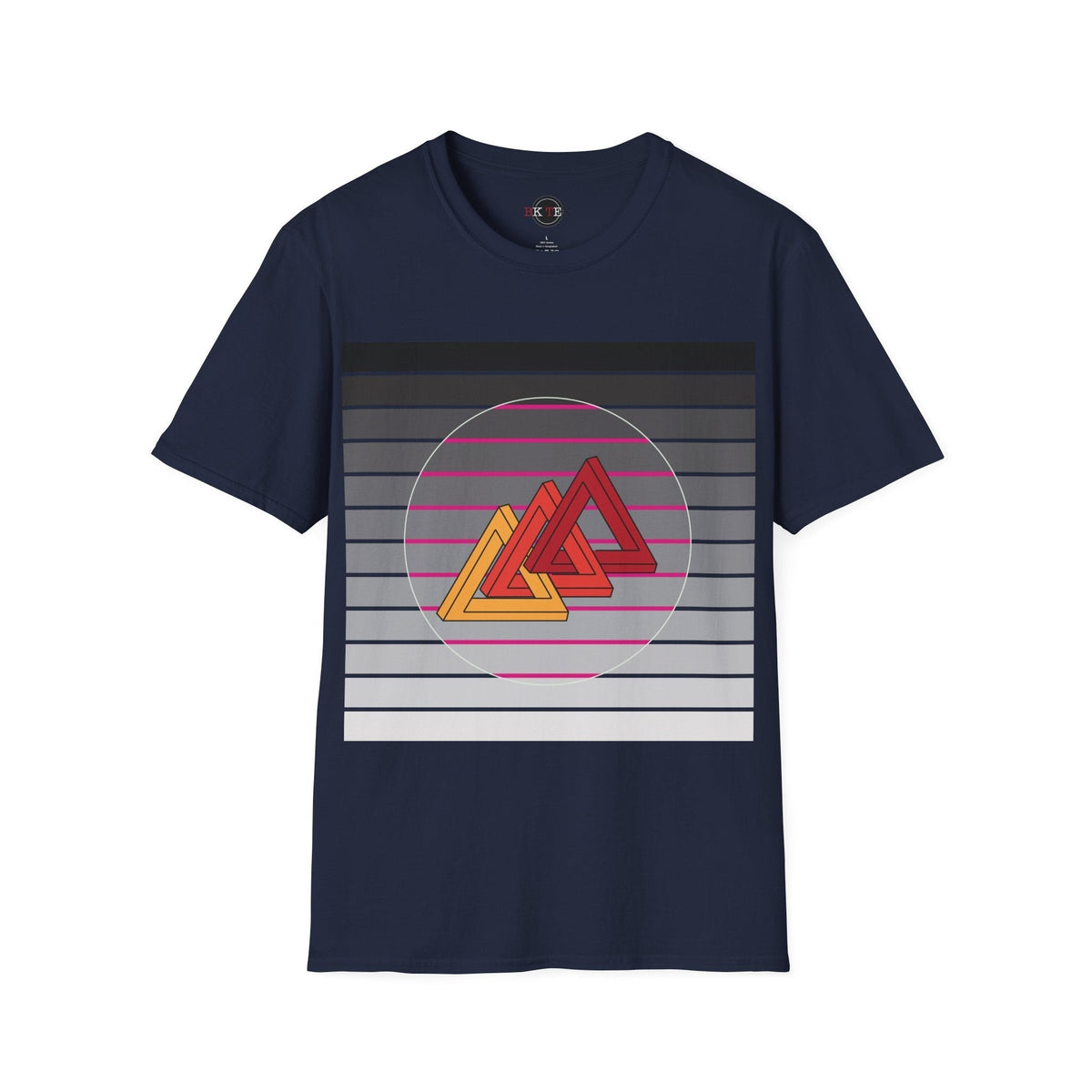Retro Impossible Link mathematical graphic T-shirt in Charcoal