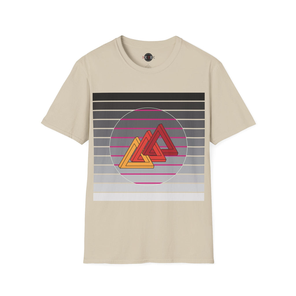 Retro Impossible Link mathematical graphic T-shirt in Sand