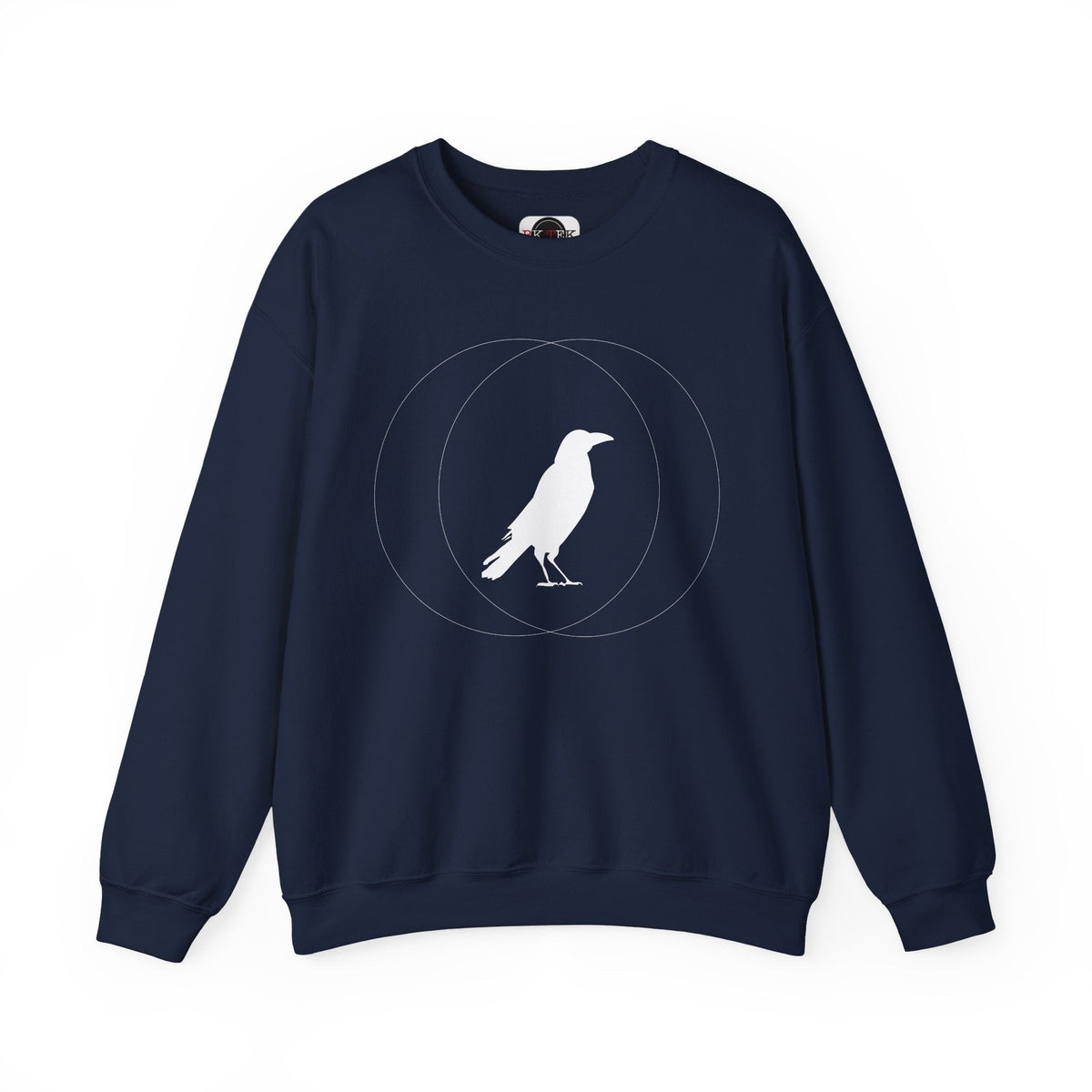 Navy Wise Crow sweatshirt on a clean white background